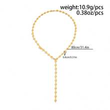 1 pièce Délicat Collier en forme de Y à fleurs de marguerites colorées, Jolie Chaîne de clavicule en métal 3D