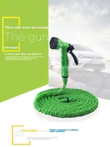 1pc 3x Expandable High Pressure Water Hose For Garden, Car Wash, Multi-Sizes (Blue)