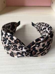 1 件韩式豹纹细头带，简约宽边发带，女士发饰