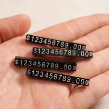 10Sets Mini Adjustable Price Tag Sets, Price Three-Dimensional Number Signs, Snap Design, Easy To Install, Can Be Used For Jewelry, Watches And Daily Office Display Price Signs, Suitable For Display Stands, Small Counters, Jewelry Retail Stores, Automatic Vending Machines, Store Decorations