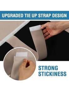 1 Pieza cortinas de puerta 100% opacas, cortinas de puerta francesa para privacidad, cortina de luz lateral de puerta delantera, cortina de amarre - Beis - Ver 4