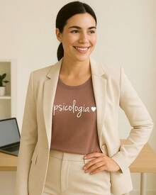 Women's Blouse Minimalist T-Shirt PSYCHOLOGY - Người khỏa thân già - Xem 3