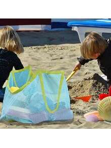 网状沙滩包 超大沙滩包和手提袋 手提包 背包 玩具 毛巾 沙子 收纳 沙滩玩具 儿童玩具 超市杂货 野餐手提袋 - 彩色 - 查看 7