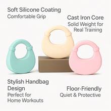 DEFIT 10LB Silicone Kettlebell For Women – Non-Slip Handbag Style Weight