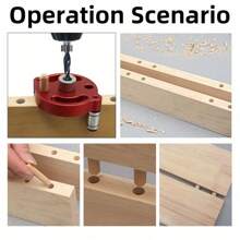 Dima per foratura a centramento automatico, dima per perni a centramento automatico, guida per trapano manuale per fori diritti, punzonatrice per pannelli in legno, localizzatore di giunzioni per lavorazione del legno