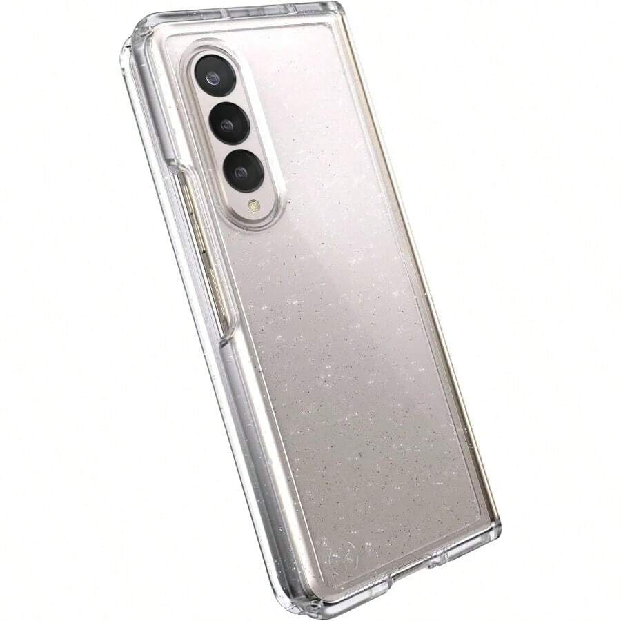 Speck Presidio Perfect  Galaxy Z Fold 4 Glitter Fold Case Slim Stylish And Protective Case With Sparkling Glitte Foldable Design For Easy Acc To Screen Clear Gliter - Trong suốt/Bạch kimLấp lánh - Xem 1