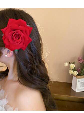 Fashionable, Romantic, Versatile Rose Flower Hair Clip Claw Clips Hair Claws Hair Barrettes, School Stuff