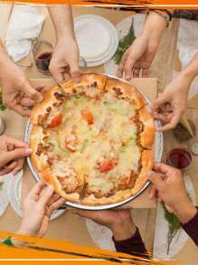 1 pièce Grille à pizza, Plaque à pizza en aluminium, Plat à pizza rond pour pizza, Ustensile de cuisine en maille anti-adhésive pour four, barbecue. Idéal pour les pizzas maison, les anniversaires et les fêtes, les indispensables de la cuisine des fêtes. Article de cuisine durable.