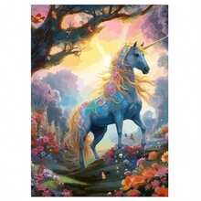 1 Pc Optional Frame Posters Wall Arts Rainbow Unicorn Painting Canvas Poster Magic Creature Wall Art Pictures For Living Room Bedroom Playroom Modern Home Decor Gift