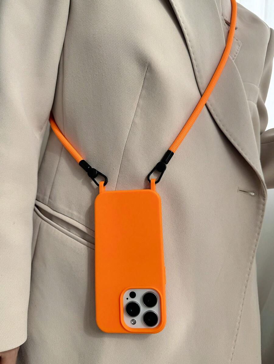 Keychain,Lanyard Gorgeous Good Quality Solid Color Phone Case Cover With Metal Bead Chains Compatible With Iphone 16 16e 15 14 13 12 11 Pro Max Plus 16e Waterproof Shockproof Anti-Fall Scratch Resistant