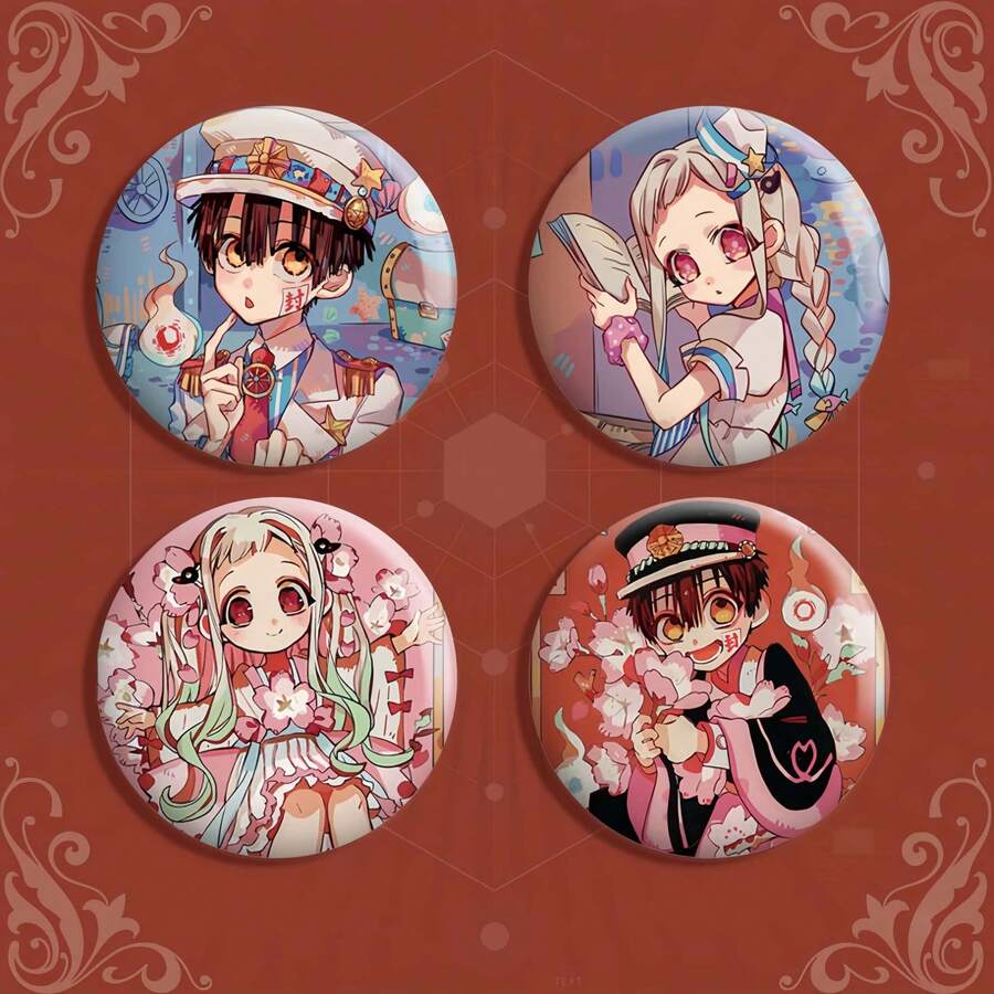 花子君花鼓胸针 58mm，花子君八代宁宁可爱高品质鼓形胸针收藏小礼物 - 彩色 - 查看 1