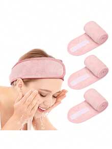 3Pcs Adjustable Women's Spa Facial Headband, Shower & Makeup Hair Tie Suitable For Washing Face, Soft Towel & Hair Styling Accessory Accessories,Skincare Headband,Beauty,Skin Care Products,Spa,Self Care,Skin Care Tools,Face Care,Esthetician Supplies,Skin,Face Wash,Facial - Multicolor - View 23