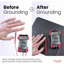 Hooga Grounding Mat For Sleep, Energy & Pain Relief – 24" X 16" Conductive Carbon Pad With 15ft Grounding Cord – Indoor Earth Connection For Inflammation & Recovery - 24x16 (2 Pk) - View 12