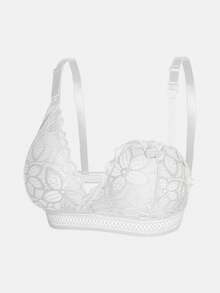 Hart & Haze Set de 3 sujetadores de maternidad y lactancia - Encaje sexy con cierre delantero, sin costuras, cómodos y anti-caída, lencería adecuada para el embarazo y el postparto, apta para dormir - Multicolor - Ver 9