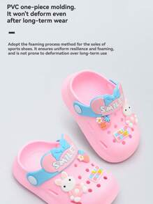 [Summer Essential] Kids Breathable Clogs Summer Boys Girls Indoor Bathroom Shower Slippers [Soft Bottom Anti-Skid] Cartoon Sandals Toddler Beach Casual Shoes [2025 New Arrival] Outdoor Sports Travel Holiday Street Snap Fashion Infant Baby Quick-Drying Breathable Sandals