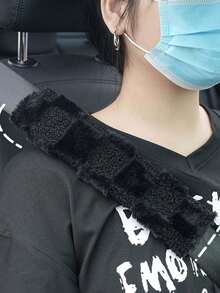 1 件/2 件毛绒舒适汽车安全带肩套汽车安全带保护垫，适合所有季节，女士 - 均碼 - 查看 17