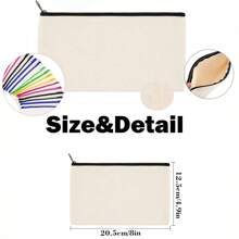 40/20/10/5pcs Set Blank Canvas Tote Bags, Digital Printing Craft DIY Handmade Gift Bag Multipurpose Set, Portable Cosmetic Bag/Toiletry Kit Travel Makeup Set, Express Love & Gratitude Gift Packtravel Essentials For Vacation Summer Holiday Back To School School Stuff Bag For School Travel Bag For Women Makeup Bag For Travel