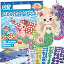 Set di adesivi a mosaico 2-in-1 a tema oceano, libro di adesivi per dipingere, adesivi decorativi lucidi fai da te, segnalibri fai da te, regalo per compleanni, Natale, Ognissanti, feste del Ringraziamento