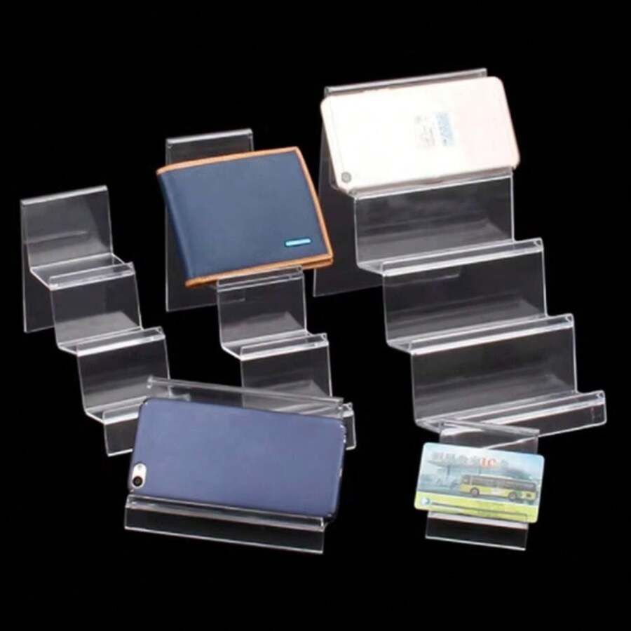 Acrylic Display Shelf Multilayers Cellphone Wallet Glasses Rack Transparent Rangement Storage Rack - Pelbagai warna - Lihat 1