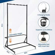 Danolapsi Bike Storage Rack,5 Bike Storage Hanger Wall Mount,Garage Wall Storage Space-Saving Bike Rack,Adjustable Height Bike Storage For Home Backyards,Basement,Holds Up To 300lbs - Black - View 2