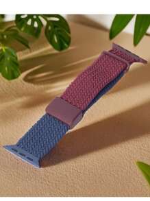 1pc Color Block Cute Nylon Stretchy Loop Magnetic Strap Compatible With Apple Watch Band 38mm 40mm 41mm 42mm 44mm 45mm 49mm For Woman And Man, Sport Braided Elastic Wristband Replacement Bracelets Compatible With Apple Watch Strap Series10 9 8 7 6 5 4 3 2 1 SE Ultra1&2
