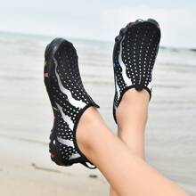 TACHUAN 1 Paar Damen Farbverlauf Polyester Strand-/Wasserschuhe, geeignet für Strandurlaub, Sommer