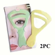2Pcs Eyebrow Drawing Cards, Eyebrow Pasting, Eyebrow Shaping Template, Eyebrow Trimming Knife, Eyebrow Drawing Tool, Single Eyebrow Assistant, Naturally Curved Eyebrows