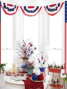 15 Pieces 3 Inch Wicker Ball Decorations, July 4th Rattan Ball Decorations For Home Decor DIY Vase Bowl Filler Decorations B-Aby Room C-Hildren's Room Decorations Wedding Table Decorations (Red, White, Blue) - Multicolor - View 6