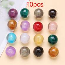 10-50pcs UV Electroplated Beads 8/16mm Mermaid Starry Sky Fine Glitter Round Beads For Bracelet Necklace DIY Jewelry Making, Phone Chain, Bag Chain, Keychain, Jewelry Accessories