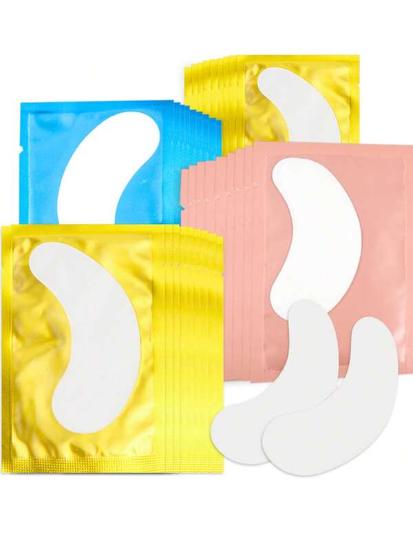 ARISON 100 szt. Płatki do rzęs Żel do przedłużania rzęs Podkładki pod oczy Opakowanie indywidualne Czyste i wygodne, schludne narzędzie ochronne do izolacji przedłużanych rzęs