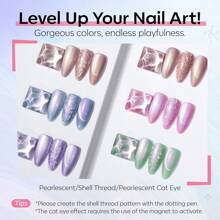 6 Colors Cat Eye Magnetic Gel Polish Set - Multifunctional Nail Art Kit With Stunning Designs, Salon & Home Manicure, Perfect Gift For Women
