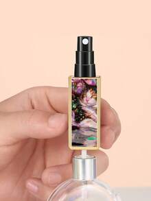 1/4 件金色花朵图案香水喷雾瓶，可重复使用多面图案方底装香水瓶，火烈鸟、豹纹迷你化妆品瓶，香水、纯露包装工具，多种颜色可供选择，送给家人和朋友的生日礼物，节日礼物，便携旅行 5ml