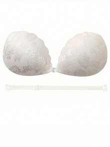 1 件可重复使用的蕾丝前扣乳头贴 - 隐形防滑乳贴，配有可调节肩带，舒适贴合 - 无线、不透明、针织面料女士内衣和内衣配件 - 彩色 - 查看 25