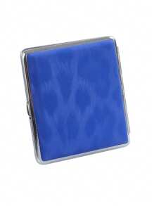 1pc 20 Slot Leopard Print Cigarette Case, Creative New Metal & Leather Simple Crush-Proof Portable Cigarette Box, Unisex Gift, Smoking Accessories, Cigarette Storage, Cigarette Holder Case