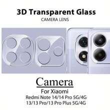 2 pezzi Protezione per lente della fotocamera in vetro temperato, compatibile con Redmi Note 14/13 Pro/Pro+ 4G/5G, copertura per lente della fotocamera antischeggiatura HD chiara, regalo per compleanni, famiglia, amici, accessori per telefono, impermeabile, antiurto, anti-caduta, anti-impronta digitale, copertura completa