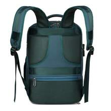多功能旅行背包，大容量商务通勤笔记本电脑包，适合短途旅行和学校旅行包学校配件学校用品 - 墨綠色 - 查看 6