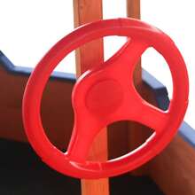 Kids Sandbox,Wooden Play Boat Sandbox With Storage Bench, Seat, Ground Liner, Sandpit Boat W/Rudder, Buoy, Realistic Flag, Children Outdoor Furniture For Backyard, Lawn, Garden - 卡其色 - 查看 6