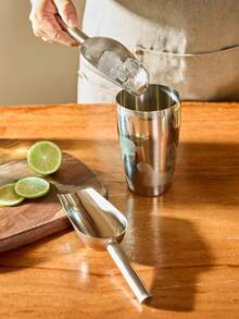 Cirelle 2pcs Stainless Steel Multi-Purpose Kitchen Shovel For Ice, Coffee Beans, Flour, Etc., For Outdoor, Camping, Gift For Father