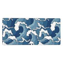 1 Large Blue Wave Gaming Mouse Pad, Available In 5 Sizes - Blue - View 2