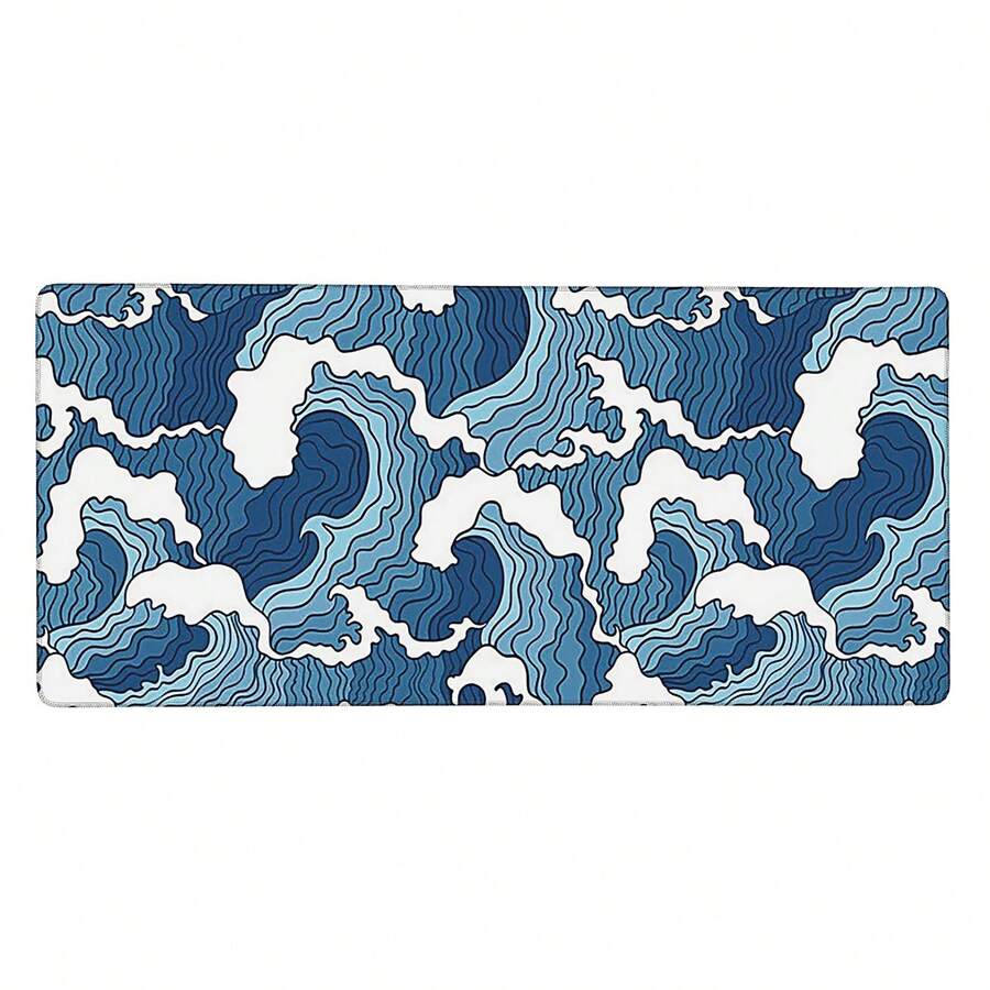 1 Large Blue Wave Gaming Mouse Pad, Available In 5 Sizes