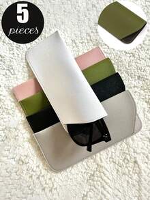 10件/5件/3件/1件皮革防水、防刮、防尘、柔软内衬口袋眼镜收纳袋，软包太阳镜收纳袋，适合日常收纳，适合外出携带，防止镜面刮花，避免摩擦眼镜及太阳镜镜面。 - 多色 - 查看 22