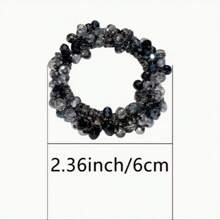 3pcs Fashionable Hair Accessories Set: Elegant Pearls & Crystals Hair Scrunchies, Multi-Functional Hair Styling Decorations, Simple Rhinestone Ponytail Holders