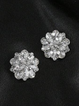 5 件/套多层花形水钻金属纽扣，适用于皮草大衣、婚纱、西装、制服、装饰、DIY 花束、礼品盒、珠宝配饰