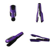 UKLISS (Roxo/Rosa) Aparador Automático de Pontas Duplas, Removedor de Pontas Duplas com Visor LCD, Cabelo Danificado e Quebradiço, Ferramenta de Grooming de Cabelo para Homens e Mulheres, Aparador de Pontas de Cabelo Portátil USB, Máquina de Cortar Cabelo Elétrica Automática, com Suporte