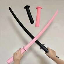 1 Pc Building Block Samurai Sword Telescopic Rotating Long Sword Cosplay Special Decompression Stunt Model Prop For Anime And Role Play