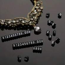 10Sets Mini Adjustable Price Tag Sets, Price Three-Dimensional Number Signs, Snap Design, Easy To Install, Can Be Used For Jewelry, Watches And Daily Office Display Price Signs, Suitable For Display Stands, Small Counters, Jewelry Retail Stores, Automatic Vending Machines, Store Decorations