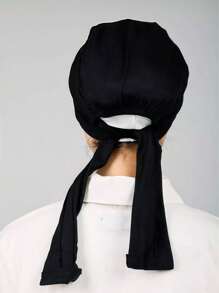 1 Stück einfarbiges minimalistisches, weiches Stirnband mit Turban-Hijab-Kappe, ohne Schirm als Kopfbedeckung für Frauen, geeignet für den Alltag und Outdoor-Aktivitäten