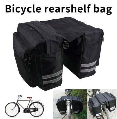 MTB Rear Seat Trunk Rack Pack Waterproof Double Panniers Bag Bike Bicycle