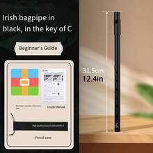 1pc Professional Irish Whistle, C/D Key Metal Whistle, Lacquered Finish, High Pitch Range, Suitable For Performance And Musical Practice,Clarinet Accessories,Flutes Music,Bag Violon - Multicolor - View 7
