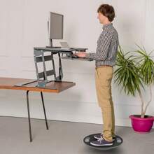 Erwachsenen Schaukel-Balanceboard, 39,5 cm TPR rutschfeste Oberfläche mit Griff für Rumpftraining, Stabilitätsboard für Heimfitnessraum